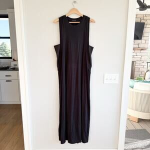 ATM Sleeveless Cotton Tank Midi Dress Black L